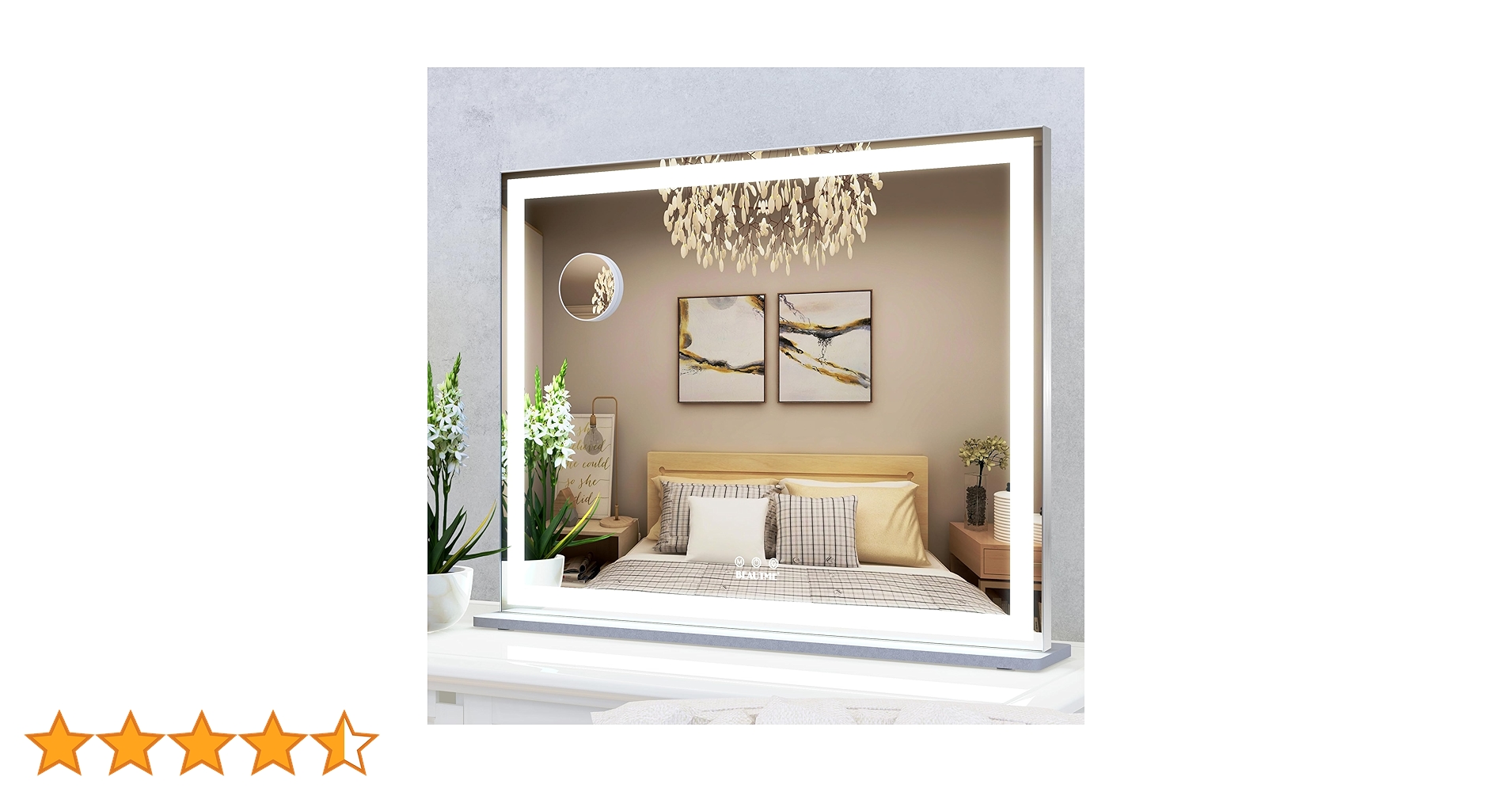 Amazon.co.jp: ANYHI 女優ミラー 卓上 人気 ハリウッドミラー ライト